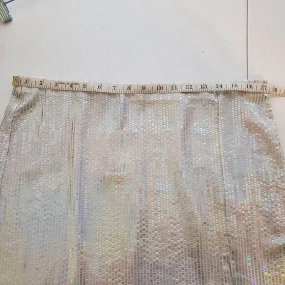 H&M Divided Sequin Mini skirt Festival Disco Costume Rave Halloween Cosplay L - Picture 8 of 8